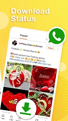 Helo Lite - Download Share WhatsApp Status Videos screenshot-app