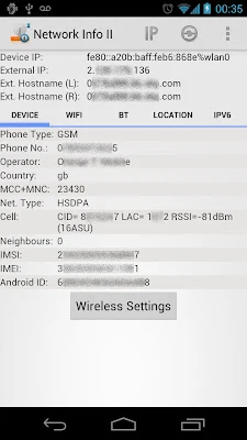 Network Info II screenshot-app
