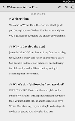 Writer Plus (Write On the Go) screenshot-app