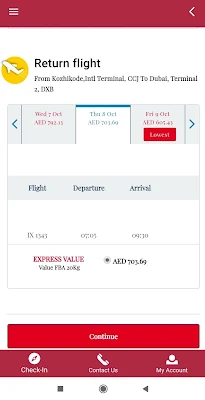 Air India Express screenshot-app