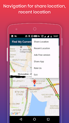 Find My Current Location with street address screenshot-app