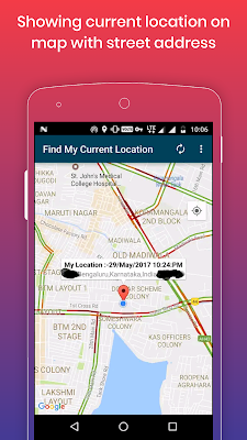 Find My Current Location with street address screenshot-app