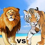 Lion Vs Tiger Wild Animal Simulator Game screenshot-app