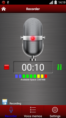 Voice recorder screenshot-app