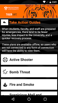 TigerSafe screenshot-app