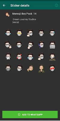 Memoji Stickers For WhatsApp (Memoji Boy Stickers) screenshot-app