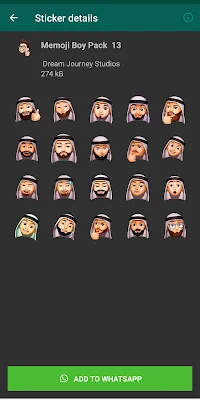 Memoji Stickers For WhatsApp (Memoji Boy Stickers) screenshot-app