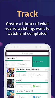 Kitsu: Anime & Manga Tracker screenshot-app