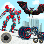 Flying Bat Robot Bike Games screenshot-app