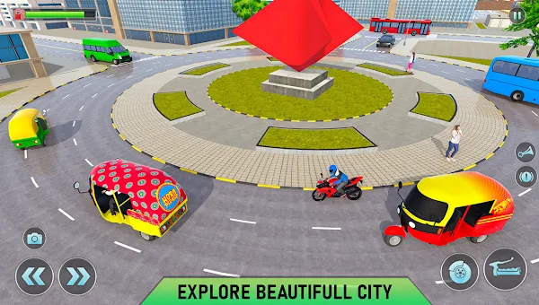 City TukTuk Auto Rickshaw Game screenshot-app