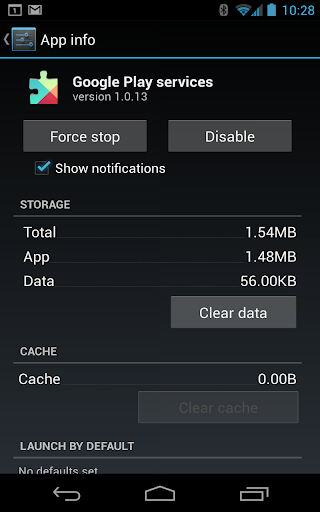 Google Play services screenshot-app