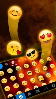 Flaming Fire Battle Keyboard Theme screenshot-app