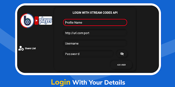 IPTV BLINK PLAYER screenshot-app