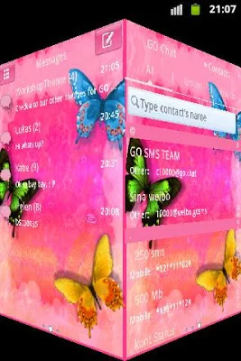 Nice Pink Theme GO SMS Pro screenshot-app