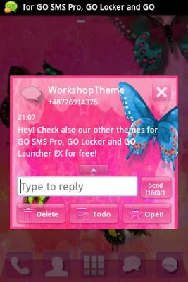 Nice Pink Theme GO SMS Pro screenshot-app