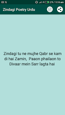 Zindagi Shayari Urdu screenshot-app