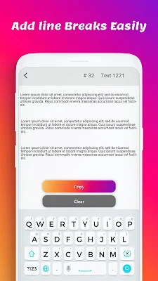 line space for insta : Best Bio Maker screenshot-app