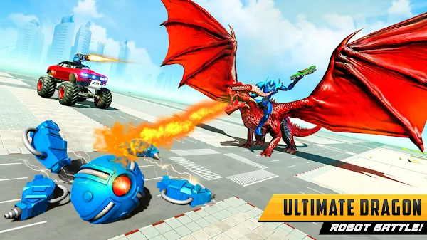 Police Dragon Robot Car Game screenshot-app