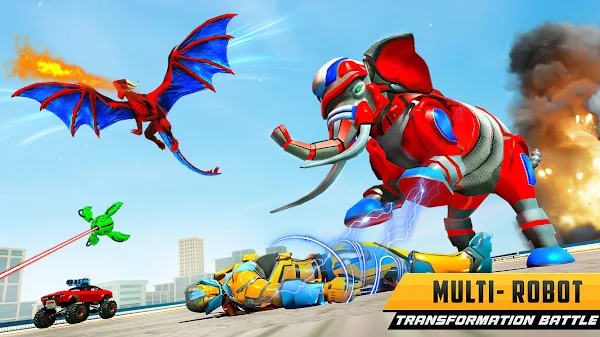 Police Dragon Robot Car Game screenshot-app