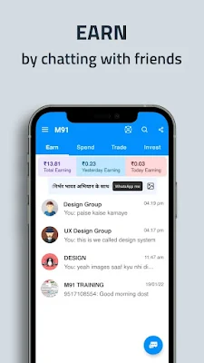 M91 - Chat with Friends & Earn screenshot-app