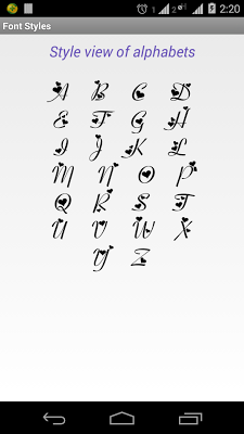 Font Styles screenshot-app