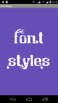 Font Styles screenshot-app