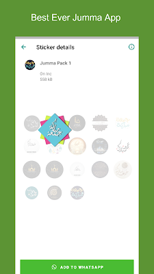 Jummah Mubarak Stickers For WhatsApp-WAStickersApp screenshot-app