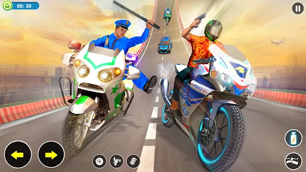 Police bike Stunt Bike Racing screenshot-app