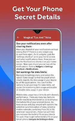 Secret Codes for Android screenshot-app