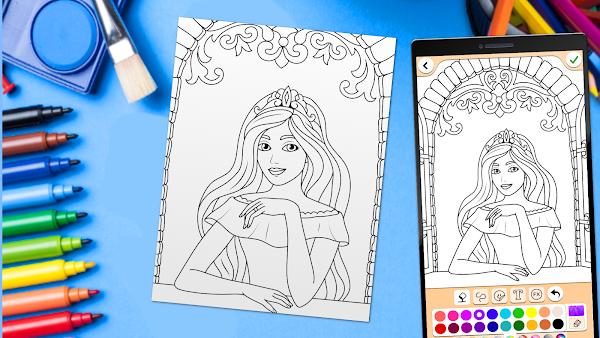 Princess Coloring Game screenshot-app