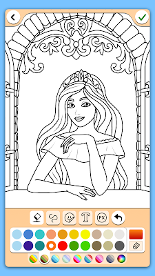 Princess Coloring Game screenshot-app