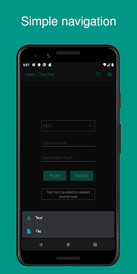 Hash Checker: MD5, SHA-1/224/256/384/512, CRC-32 screenshot-app