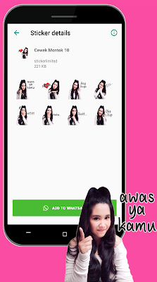 Sticker Cewek Montok Dan Cantik For WAStickerApps screenshot-app
