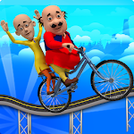 Motu Patlu Cartoon Hills Biking Game screenshot-app