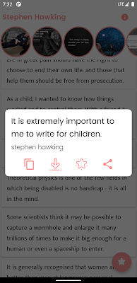 Stephen Hawking and Sayings screenshot-app