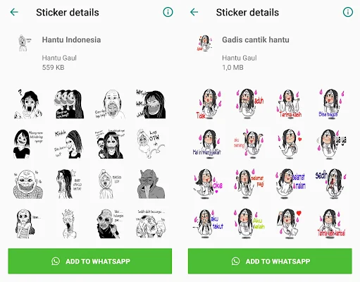 WA Sticker Hantu Gaul for Whatsapp screenshot-app