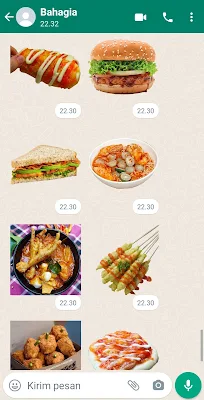 Stiker Makanan Kekinian Viral screenshot-app