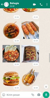 Stiker Makanan Kekinian Viral screenshot-app