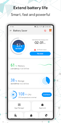 Green Battery Saver, Super Cleaner, App Lock screenshot-app