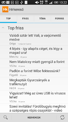 Hírkereső - friss hírek screenshot-app