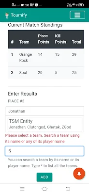 eSports tournament manager - Free - Tournify.in screenshot-app