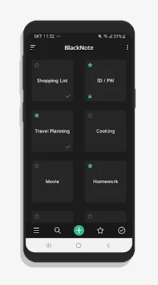 BlackNote Notepad Notes screenshot-app
