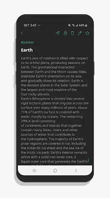BlackNote Notepad Notes screenshot-app