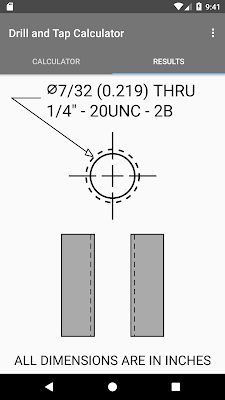 Drill and Tap Calculator screenshot-app