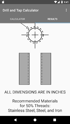 Drill and Tap Calculator screenshot-app