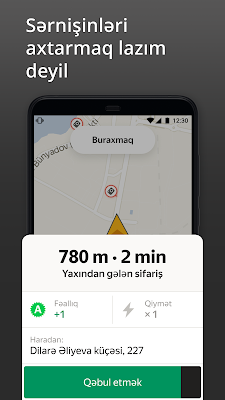 Taksometr (Uber): sürücülər üçün tətbiq screenshot-app