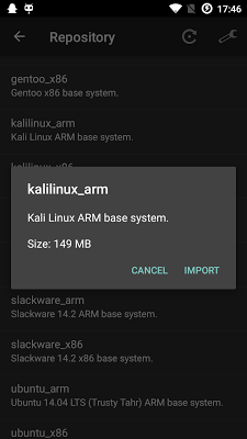 Linux Deploy screenshot-app