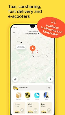 Yandex Go — taxi and delivery screenshot-app