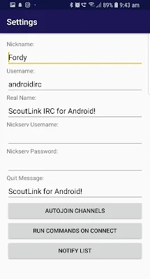 ScoutLink IRC screenshot-app